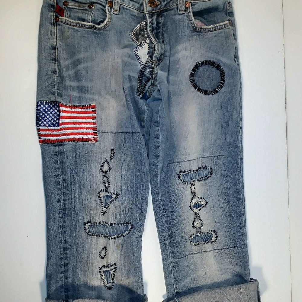 PARASUCO Patchwork Jeans shorts size 30